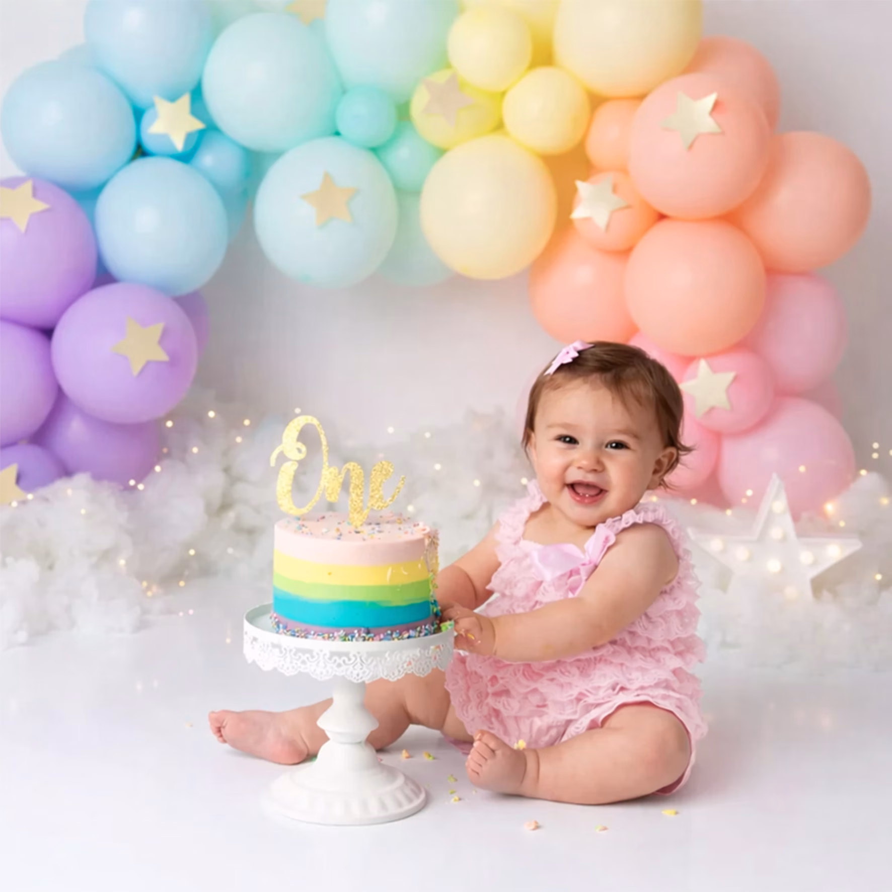 niña año cumpleaños 1